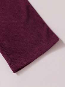 SHEIN Tween 女童休闲灯芯绒都市简约长裤