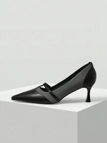 MOTF PREMIUM BLACK POINTED TOE HIGH HEELS