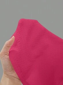 Sweetina Lindo Top De Bandeu De Cordón Para Vacaciones De Señora - Rosa Fucsia - Ver 9