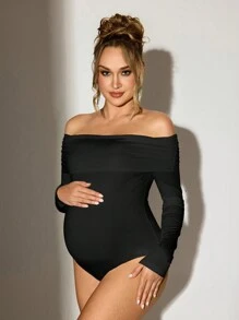 Cheriluna Maternity 孕妇摄影连体衣 - 黑色 - 查看 3