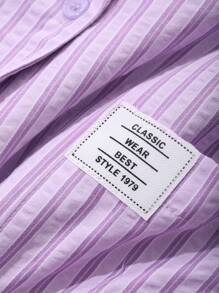 DAZY Simple Stripe Short Sleeve Shorts Pajama Set