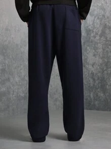 SUMWON Premium Drop Crotch Jogger Sweatpants Relaxed Fit Athletic Pants Limited Edition Streetwear Comfortable Winter Leisure Sports Bottoms - Blue - View 6