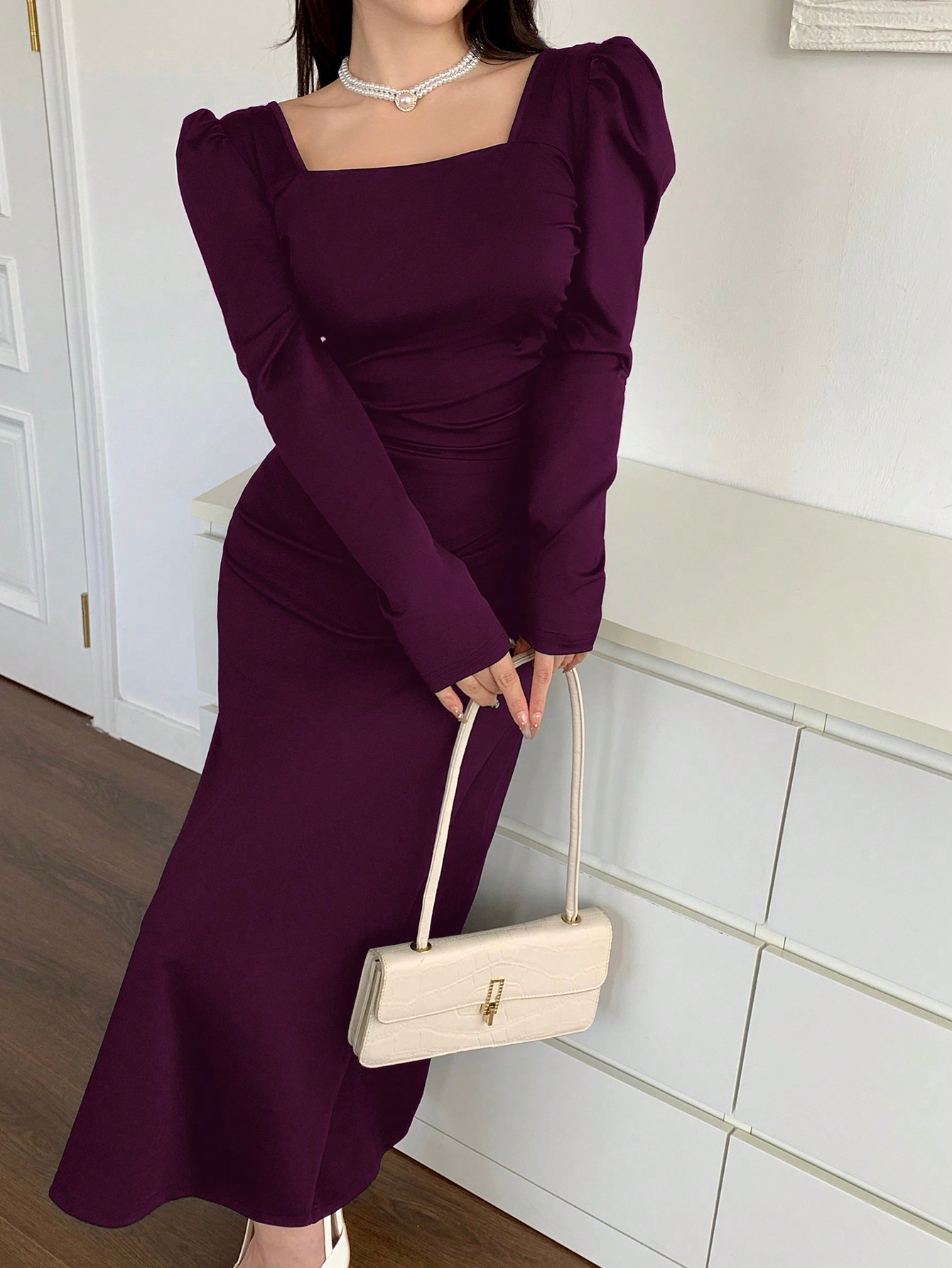 Feyla فستان طويل كاجوال للمساء للنساء من قطع ملونة...