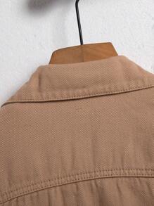 RivetRise Men's Plain Color Denim Jacket, Casual & Fashionable For Everyday Wear