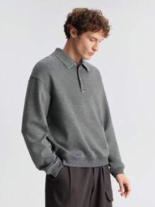 Ontre Sudadera con capucha casual de manga larga para hombre con botones delanteros, diseño en parches y color gris sólido, estilo elegante para el Día de San Valentín, vacaciones, fiestas de Año Nuevo, uso diario, viajes y transporte