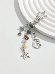 ROMWE Kawaii 1 chiếc móc khóa túi xách hình học xoáy ngôi sao mặt trăng pha lê tiên nữ thời trang Hippie - Nhiều màu - Xem 4