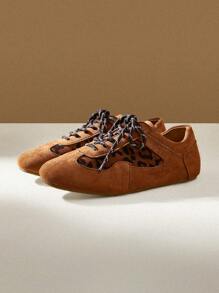 CUCCOO EASI 女士棕色绒面革休闲运动鞋女鞋运动鞋春季鞋复活节运动鞋