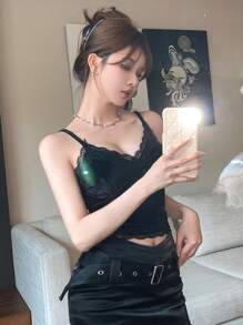 DAZY 女士优雅合身背心，适合派对、约会穿着、夏季