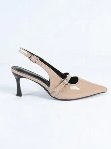 CUCCOO BIZCHIC 2025 Spring/Summer New Fashionable Sexy High Heels Pointed Toe Backless Pumps, Suitable For Date And Stylish Outfit - Dusty Pink - View 8