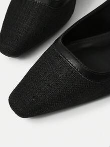 MOTF PREMIUM FASHIONABLE COMFORTABLE CASUAL BLACK SLIP-ON FLAT SHOES, FOR VALENTINE'S DAY, SPRING SHOES, SPRING BREAK EASTER FOR CHRISTMAS - Black - View 6