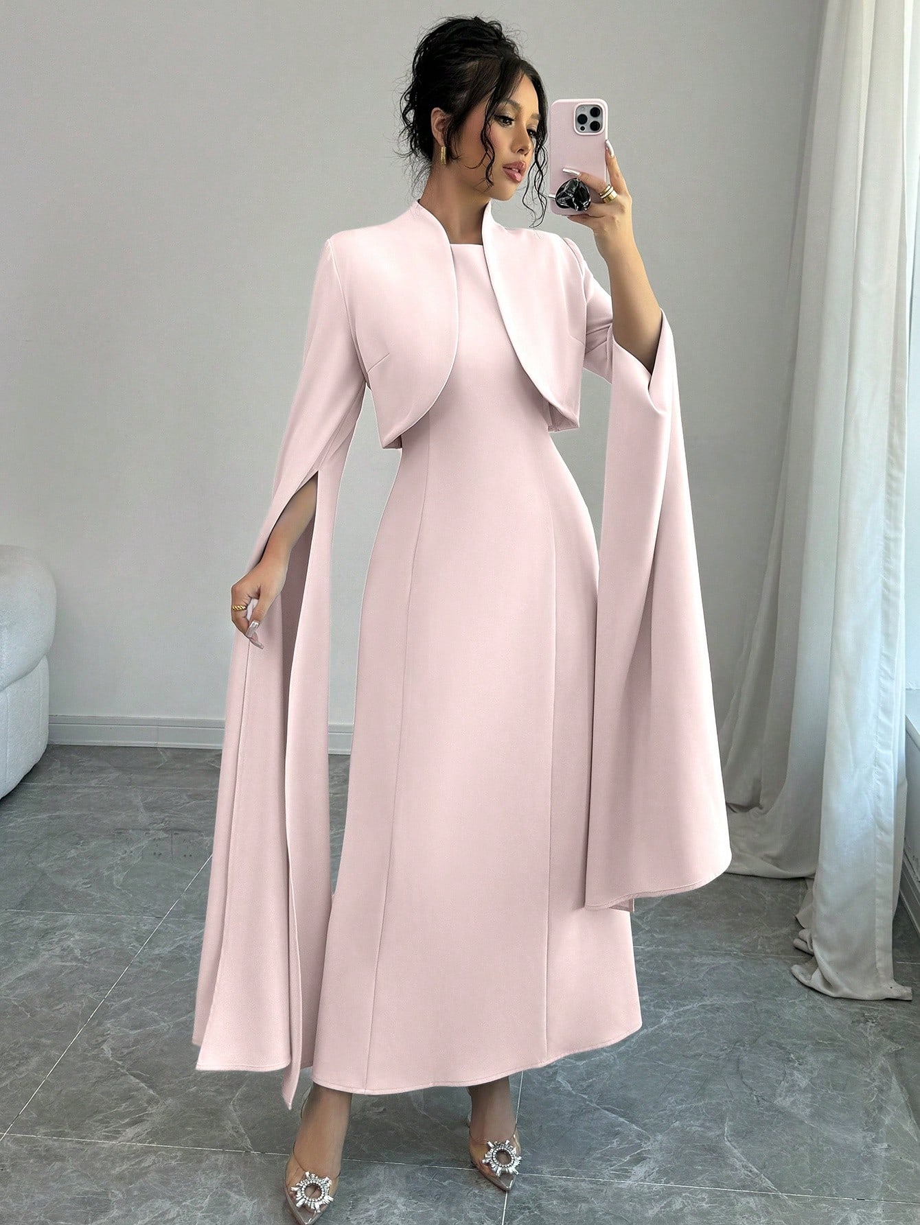 Elenzga مجموعة 2 قطعة: فستان بدون أكمام وملابس خار...