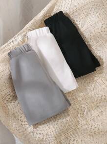 SHEIN 3pcs Set Young Boys Casual Shorts, Cute Bear Print Pattern, Side Pockets, Comfortable Knit Fabric, Versatile & Durable, Match With Casual Tees, Suitable For Daily Wear, School, Travel In Spring/Summer - Multicolor - View 2