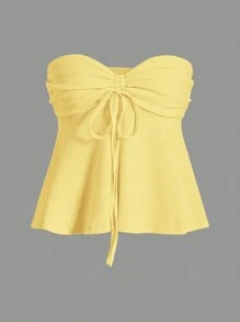 Sweetina 針織可愛假期休閒女士無肩帶上衣