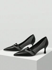 MOTF PREMIUM BLACK POINTED TOE HIGH HEELS