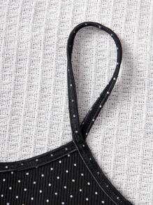 SHEIN Tween Girls 3-Pack Minimalist Comfy Striped & Dotted Pattern Underwear Set - Black - View 5