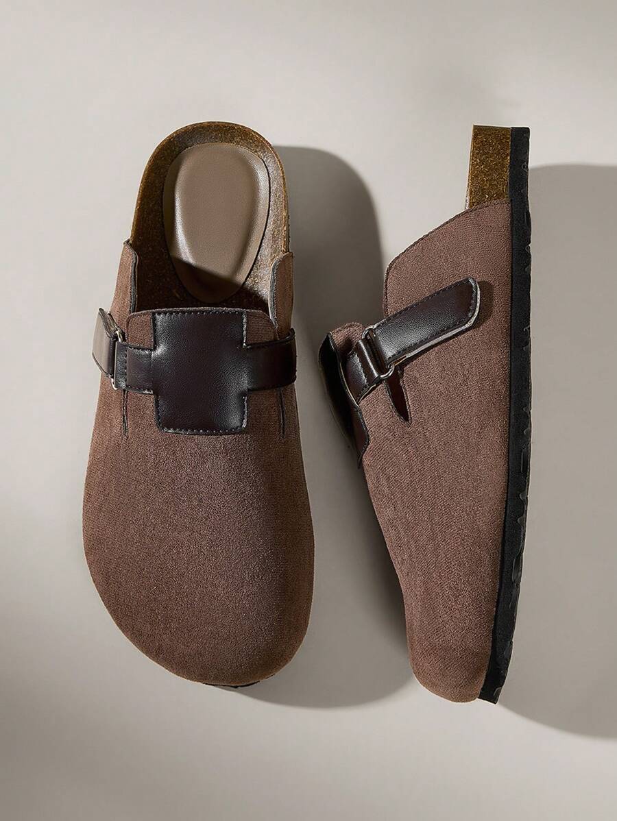 Solecia Sepatu Loafer Kasual Tanpa Bagian Belakang Warna Polos untuk Wanita - Khaki - View 1