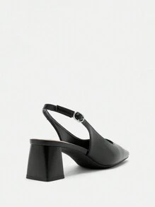 CUCCOO BIZCHIC Women's Fashion Party Elegant Solid Color High Heels Spring Break Easter - Black - View 8