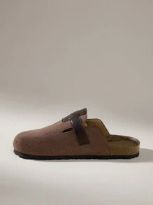 Solecia Sepatu Loafer Kasual Tanpa Bagian Belakang Warna Polos untuk Wanita - Khaki - View 4