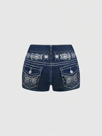 Grunge Punk Short en jean casual pour femme, minimaliste et pour un port quotidien