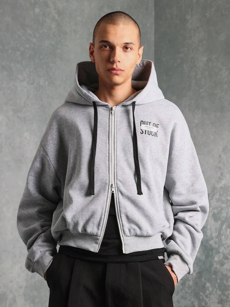 Sudadera con capucha extragrande de polar grueso y cremallera completa
