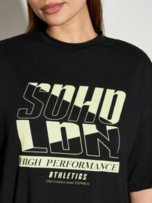 AiiRZ LDN Graphic Oversized T-Shirt - Black - View 2