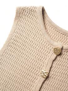 Chiquease 时尚无袖针织开衫，品质百搭，时尚女性穿着