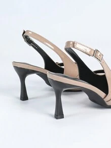 CUCCOO BIZCHIC 2025 Spring/Summer New Fashionable Sexy High Heels Pointed Toe Backless Pumps, Suitable For Date And Stylish Outfit - Dusty Pink - View 3