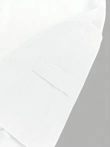 TaskEZ 女士拼色短袖上衣、手术服上衣、女士 V 领多口袋工作服外套上衣、女士健康检查手术服、宠物美容、牙科按摩师服装、工作室时尚女士工作服、营养师工作服、实验室工作服、女士上衣、多口袋功能性工作服、衣领上有纽扣方便穿脱的上衣、圣诞节、新年和情人节功能性女装、冬春女装 - 白色 - 查看 5