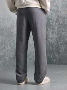 SUMWON Premium Straight Fit Sweatpants Casual Athletic Jogger With Side Pockets Comfortable Lounge Wear For Workout Training Gym Autumn Winter - Grey - View 6