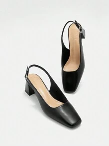 CUCCOO BIZCHIC Women's Fashion Party Elegant Solid Color High Heels Spring Break Easter - Black - View 9