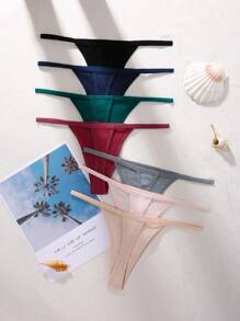 7件装无缝内裤（丁字裤）套装 - 彩色 - 查看 2