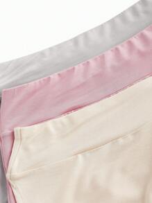 Moonlight&Mama Maternity Solid Color Elastic Waist Casual Briefs ,3 Pcs - Multicolor - View 6