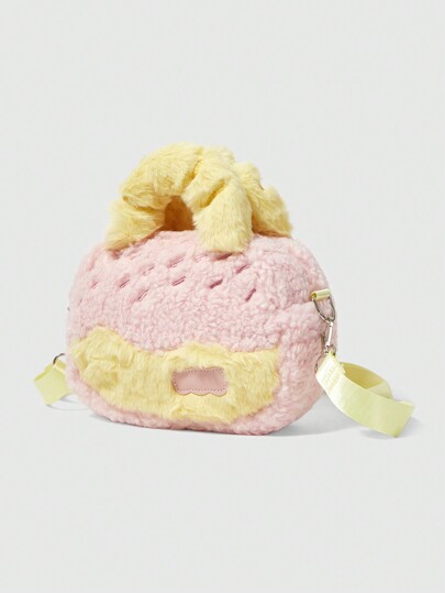 Kawaii Women Cute Plush Tote Shoulder Bag For Daily Use