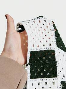 GENTILAND Men's Knitted Plaid Collar Short Sleeve Cardigan Suitable For Everyday Wear Beach Shirt - Multicolor - View 5