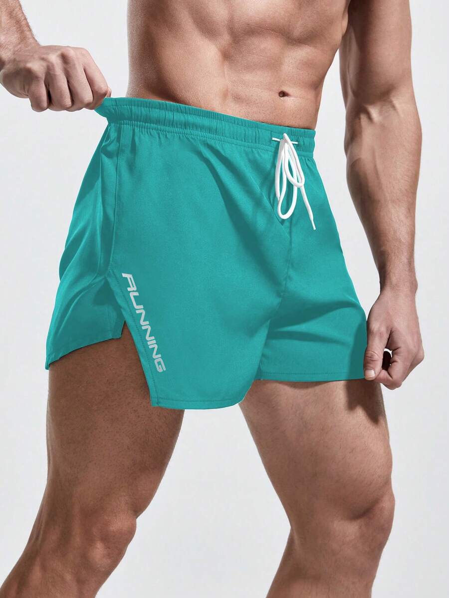 Manfinity Sport Corelite 男士字母印花抽绳腰运动短裤