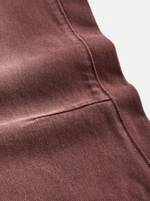 青少年全年都可以穿城市街头中性时尚复古休闲半弹性中腰宽松泡泡牛仔裤，配有拉链开合和平口袋，少女必备的日常时尚单品