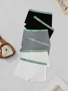 6pcs/Pack Boys' Letter Waistband Boxer Briefs - Multicolor - View 2