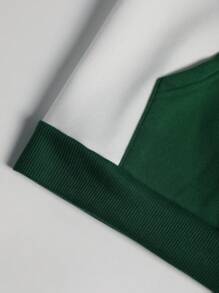 Manfinity LEGND Sudadera con capucha de talla grande para hombre, informal, de retales y bloques de color, para otoño/invierno