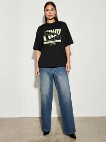 AiiRZ LDN Graphic Oversized T-Shirt - Black - View 4