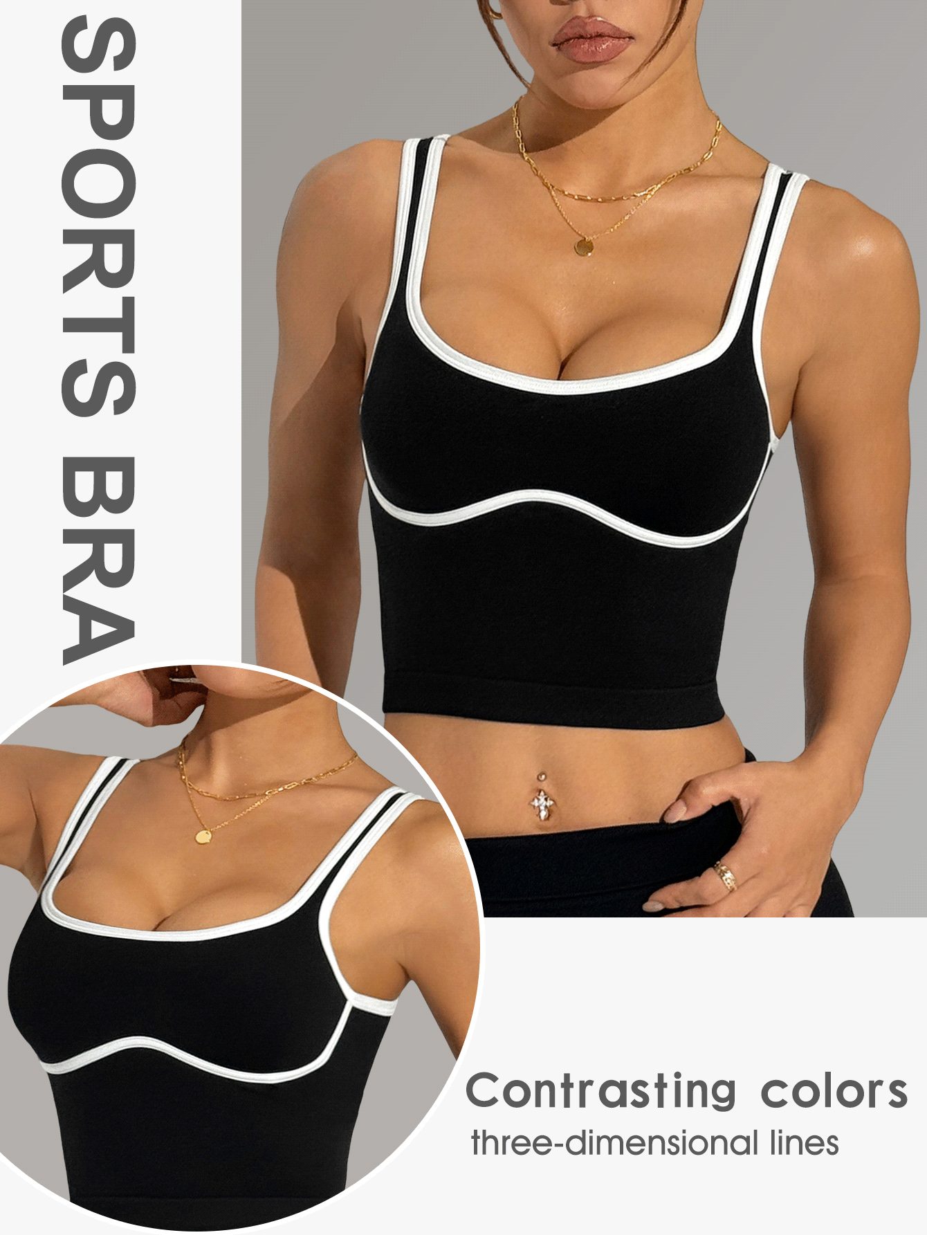 Slayoga Top deportivo de malla con cuello redondo, sin mangas y estampado, top deportivo transpirable