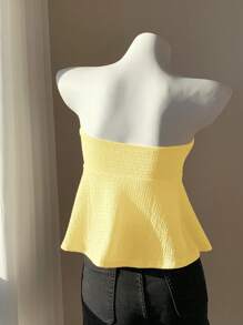 Sweetina 針織可愛假期休閒女士無肩帶上衣