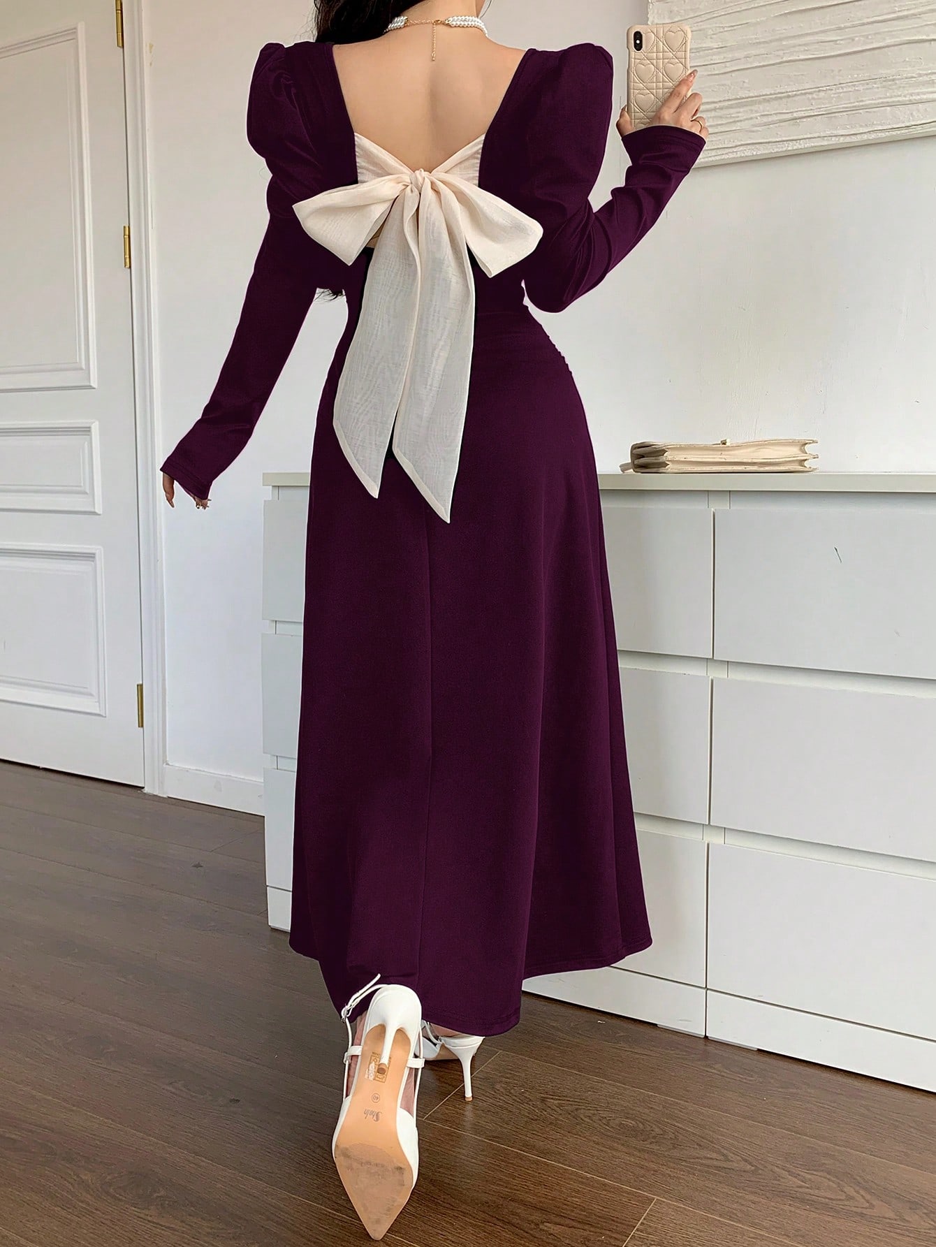 Feyla فستان طويل كاجوال للمساء للنساء من قطع ملونة...