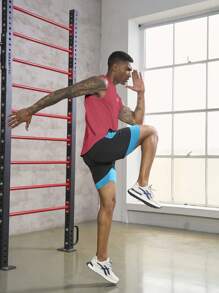 Manfinity Sport PWRUP Men's Casual Minimalist Fashion Athletic Top, For Everyday Wear - Hot Pink - View 3