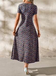 SHEIN Clasi 女士度假休闲迷你碎花优雅连衣裙 - 彩色 - 查看 2