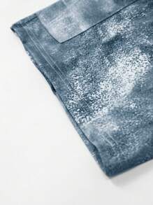 Manfinity EMRG Men's Batik Pattern Cargo Pocket Loose Casual Shorts - Light Grey - View 3