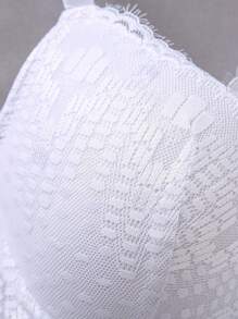 2 peças Conjunto de Lingerie Sutiã com Renda Sexy e Recorte, com Aro para Mulheres