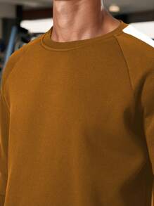 Manfinity Running Men's Color Block Patchwork Sweatshirt & Sweatpants Sports Suit