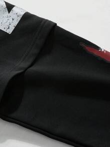 ROMWE MEN Street Life Men's Portrait Print 2 In 1 T-Shirt, Casual Minimalist Fashion For Daily Wear