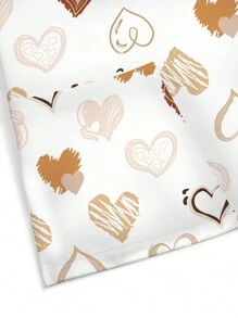 Cute Cartoon Valentine's Day Heart Pattern Plus Size Scrubs Top Set Scrub Set Nurse Dresses Scrub Tops Scrub Bottoms Lab Coats Scrub Outwear - Multicolor - View 6
