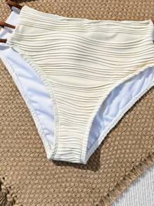 SHEIN Y2K Style Teen Girls Bikini Set, Fashionable Minimalist U-Neck Hollow Out Swimwear, Suitable For Summer, Beach, Vacation